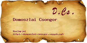 Domoszlai Csongor névjegykártya