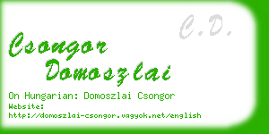 csongor domoszlai business card